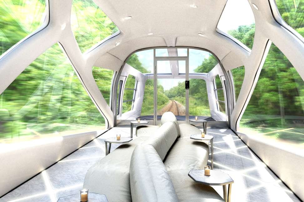 Shiki Shima through Japan luxury modern train interior