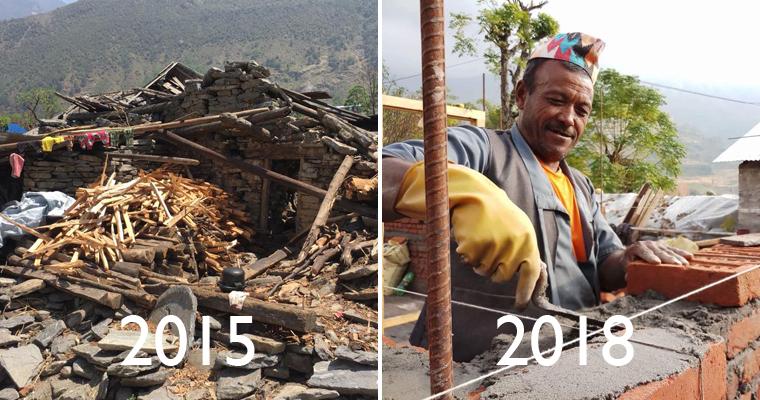 Three year anniversary of the Nepal earthquake: Over half a village built